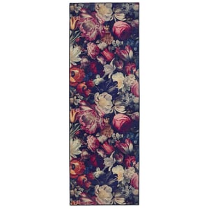 Dark Florals Eco-Washable Runner - 75x220cm