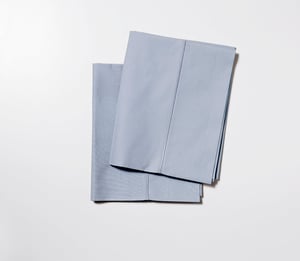 Percale Pillow Cases - King / Slate Blue