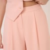 Peach Tailored Wide Leg Trousers