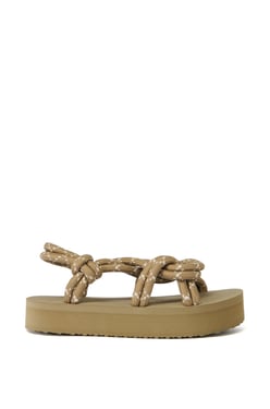AKIRA Azalea Wang Willodean Olive Sandal | Size 6
