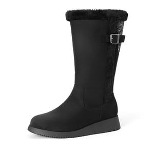 DREAM PAIRS Women s Winter Fur Lined Mid Calf Snow Boots