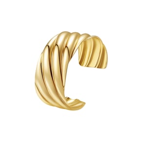 Sculpted Swirl Open Cuff Bracelet