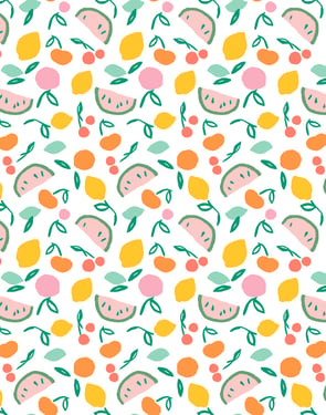 Island Fruits' Wallpaper by Tea Collection - Melon Green - Traditional / 27 in. x 27 ft.