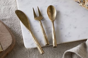 nkuku Roda Serving Set Set Of 3 | Serveware | Antique Brass