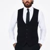 Kelvin - Black Single Breasted Waistcoat
