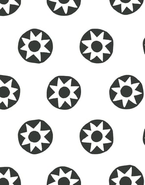 Sun Dial' Wallpaper by Tea Collection - Charcoal - Traditional / 27 in. x 27 ft.