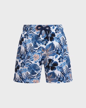 Vilebrequin - Boys Stretch Swim Shorts Island Flowers - Swimwear - Jirise - White - Size 14