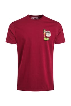 Weird Fish Beer Offisher Back Print Artist T-Shirt Garnet Size S