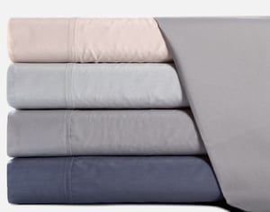 QE Home Brushed Cotton Rich Sheet Set, Blue, King