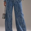 AKIRA Never Come Down Rhinestone Denim | Size Small