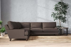 nkuku Marri Corner Sofa | Make To Order | Grand | Recycled Cotton Mocha