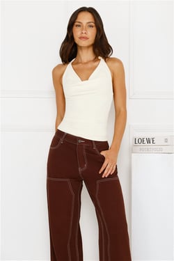 Runway Ritual Halter Top Yellow