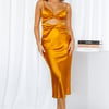 Waterfall Views Midi Dress Yellow