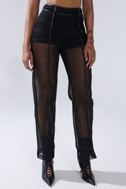 AKIRA One To Watch Mesh Trouser Pants | Black | Size 1X