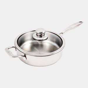 Premium Clad Saute Pan with Glass Lid - Induction - 3.1 qt