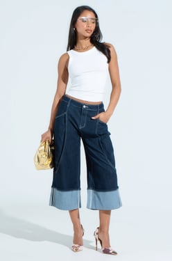AKIRA Come With Me Denim Bermuda Short Pants | Size 3X