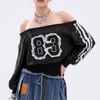 AKIRA Unknown Jersey Top | Black | Size Large