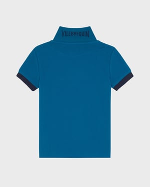 Vilebrequin - Boys Organic Cotton Polo Solid - Polo - Pantin - Blue - Size 14