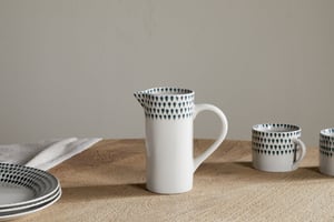 nkuku Juniper Drop Jug | Serveware | Small | Cream & Juniper