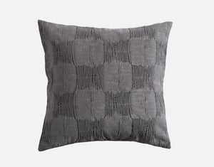 QE Home Mazama Square Cushion Cover, Geometric, Grey, 18" x 18"