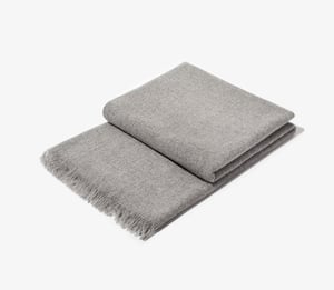 Eco Cashmere Throw - Light Grey