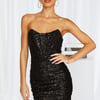 Accented Times Sequin Dress Black