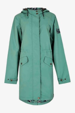 Weird Fish Delara Showerproof Jacket Dark Jade Size 20