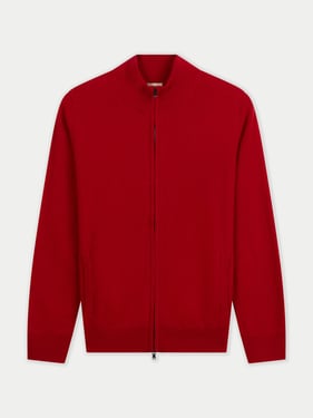 Timeless Cashmere Full-Zip Cardigan - XL / chili pepper / WK1072-1121/0000