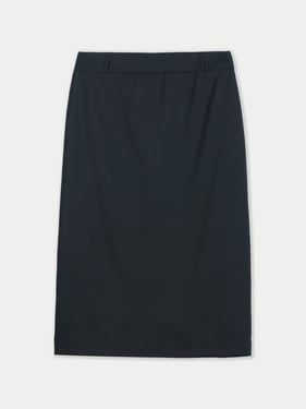 Cashmere Tailored Skirt - XL / Black / WO0018-1481