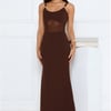 Pretty Whimsy Maxi Dress Chocolate