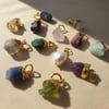 Bell Birthstone Pendant Charms - Ruby - July