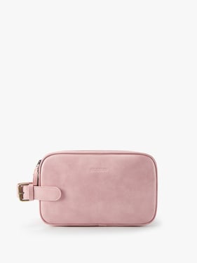 Elena Large Vegan Leather Toiletry Bag