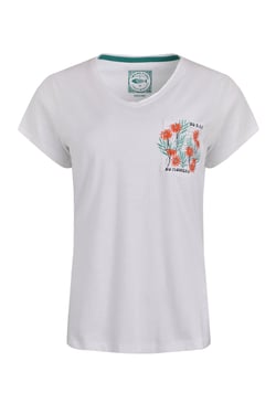Weird Fish No Rain No Flowers Organic Cotton Pocket T-Shirt White Size 16