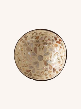 HANDMADE NATURAL SHELL COCONUT BOWL DECOR - Heartfelt Charm / One-Size
