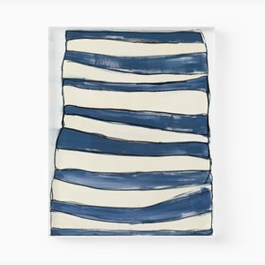 Summer Stripes Blueberry Art Print