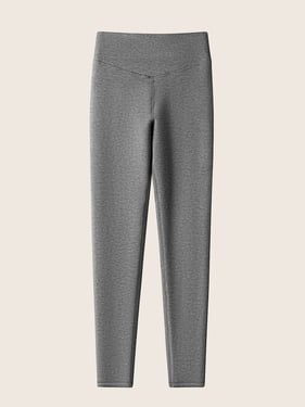 Cashmere & Silk Blend Invisible Thermal Leggings - Dark Grey / XXL