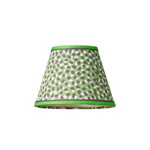 18cm pendant shade in emerald, black and white Polka Dot paper by GP & J Baker