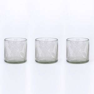 Etched Glass Candleholders