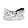 Jeulia Intertwined Thorn Two Tone Infinity Ring Sterling Silver