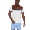 Mattia Contrast Panel Polo Shirt - L