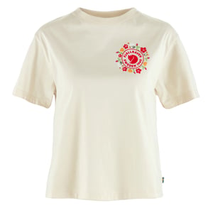 Fjallraven Womens Fjallblomster Logo T-shirt Chalk White