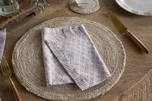 nkuku Peplu Block Print Napkin Set Of 4 | Kitchen & Dining Accessories | Terracotta