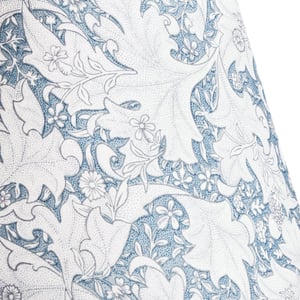 16cm empire shade in slate blue Wallflower printed cotton by Morris & Co.