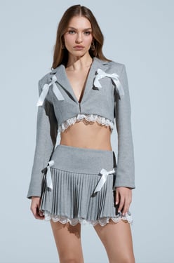 AKIRA Marley Lace Trim Blazer | Size XL