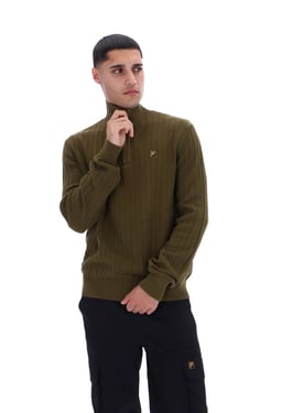 Stevie 1/4 Zip Funnel Neck Textured Knit - 4XL