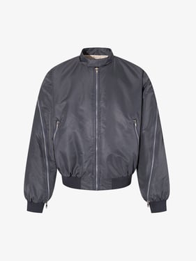 Minimalist Zip Bomber Jacket - Gray / XL