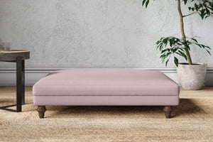 nkuku Marri Dining Footstool | Make To Order | Grand | Recycled Cotton Lavender