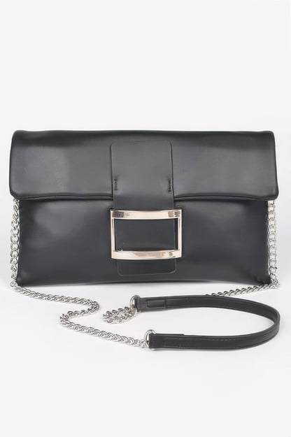 Women's Handbag Metallic Buckle Clutch - MEATPACKING - BYMANYC ® New York