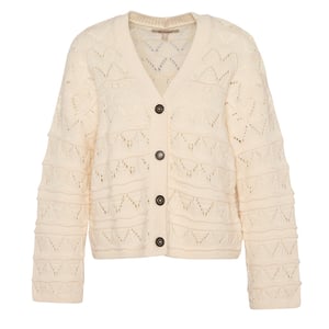 Barbour Womens Isla Knitted Cardigan Cloud