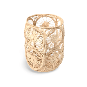 Circles Woven Candle Vases - Medium (4 base x 6" tall)